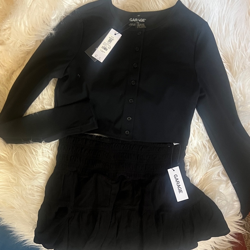 Garage Elegant ( sweater and skirt) Black Ensemble